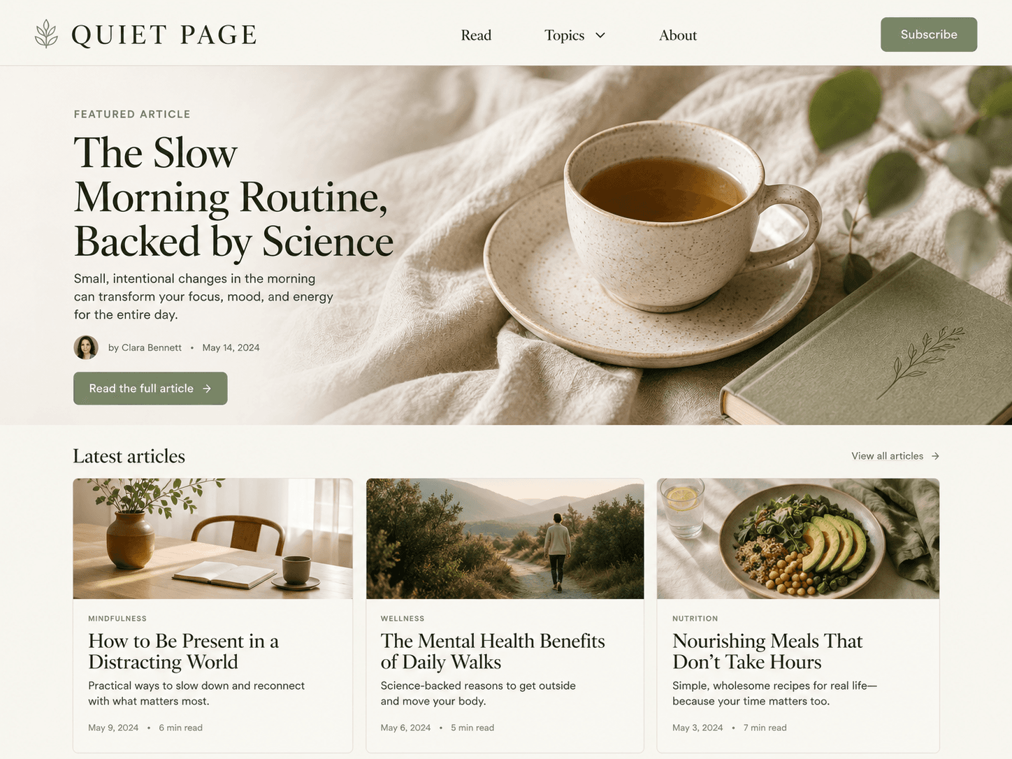 Quiet Page